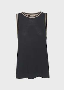 Tedd Knit Tank - Ink | Camel