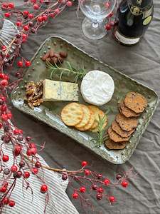 Tableware: Beaded Platter | Smokey Green