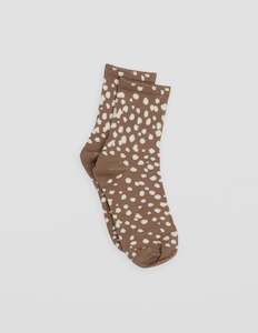 Sock: Dotty Taupe And White socks