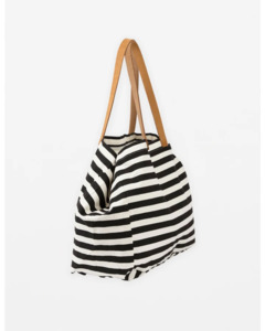 Bags And Wallets: Bodrum Tote | Black Stripe