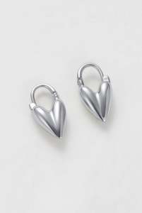 Fashion: Jess Heart Hoop | Silver