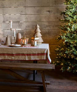 Kitchen 1: Red Selvedge Stripe Linen Table Runner
