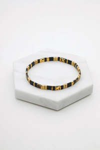 All: Tile Bracelet | Black/Brown