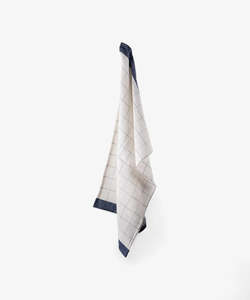 Waffle Cotton Marine Blue Teatowel
