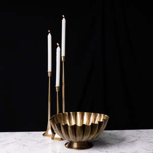 Home Fragrance: Gold Taper Candle Holders