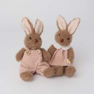 Easter Bunnies Sitting | Pink + Brown