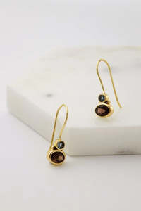 Fashion: Zafino | Ana Earrings | Lolite + Smokey