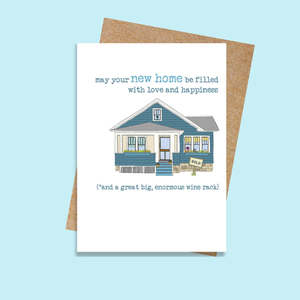 New Home With Wine Rack Card