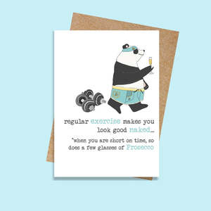 Exercise & Prosecco - Card