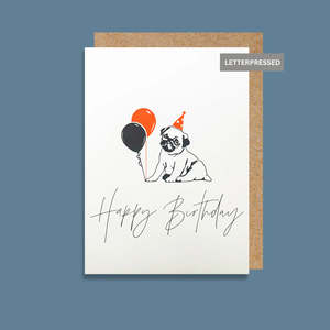 Happy Birthday Pug - Card
