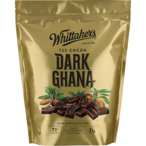 Confectionery: Whittaker's Dark Ghana Chocolate Pips 2kg