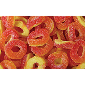 Confectionery Sour: Sour Peach Rings 2kg Bulk Bag