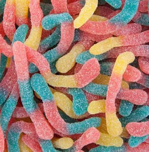 Confectionery Sour: Sour Worms 2kg Bulk Bag