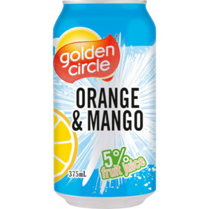Golden Circle Drinks Sale: Orange & Mango Soft Drink 24 x 375ml