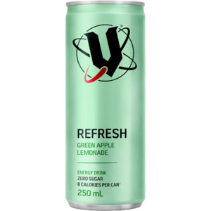 Energy Drinks: V Refresh Green Apple Lemonade Energy Drink 24 x 250ml