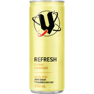 Energy Drinks: V Refresh Citrus Lemonade Zero Sugar Energy Drink 24 x 250ml