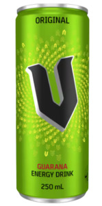 V Original Guarana Energy Drink 24 x 250ml