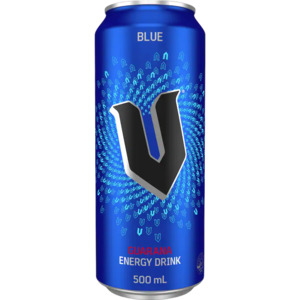 V Blue Guarana Energy Drink 12 x 500ml