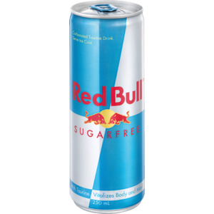 Energy Drinks: Red Bull Sugar Free Energy Drink 250ml x 24 pack