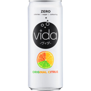Frontpage: Vida Zero Original Citrus Flavoured Sparkling Drink 24 x 325ml