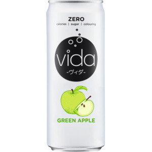 Frontpage: Vida Green Apple Sparkling Drink 24 x 325ml