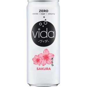 Frontpage: Vida Minty Lime Sakura Carbonated Drinks 24 x 325ml