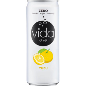 Vida Zero Yuzu Carbonated Drink 24 x 325ml