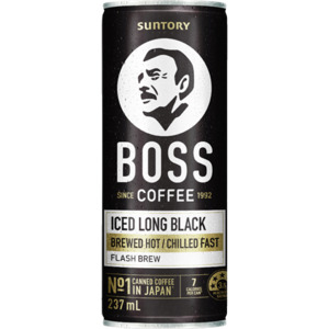 Boss Iced Long Black Coffee 12 x 237ml