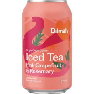 Dilmah Pink Grapefruit & Rosemary Iced Tea 12 x 330ml