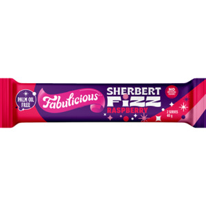 RJ's Fabulicious Raspberry Sherbet Fizz 24 x 40g