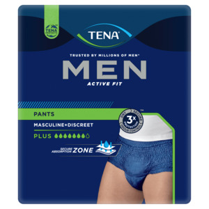 Best Sellers All: TENA Men Active Fit Navy Pants Sample