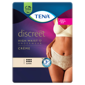 TENA Discreet High Waist Incontinence Underwear - Crème Sample