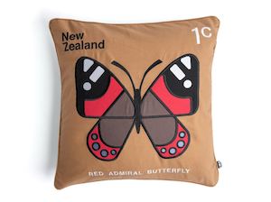 Artisian Homeware: NZ Post Cushion Cover Butterfly Brown