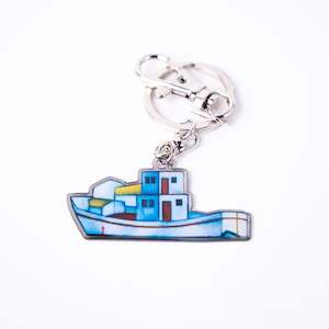 Natural New Zealand: Boats Island Bay Keyring- Rita Angus