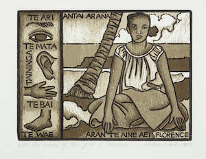 Te Papa Fine Art Prints Nga Tanga Rauangi A Te Papa: Robin White, 'The name of this girl is Florence. 2. From: Beginners' guide to Gilbertese' - Print