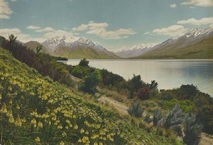 Whites Aviation: Whites Aviation, 'Lake Ohau, Waitaki country', 1940s - Print