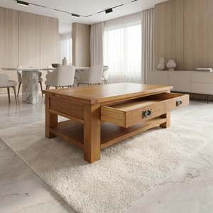 Coffee Table: Richmond Oak Coffee Table with Drawer