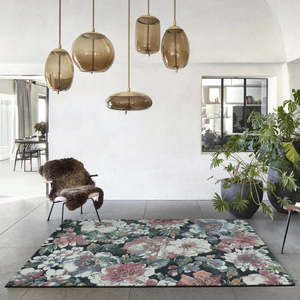 Rugs: Mastercraft Floral Design Argentum Rug