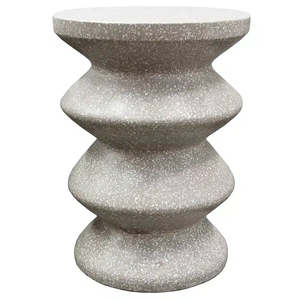 Lamp Table: Nara Stool - Grey Terazzo