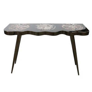 Hall Table: Petrified Wood Wave Console