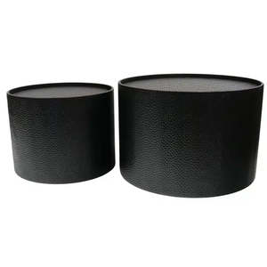 Coffee Table 1: Drum Set 2 Coffee Table – Black (Set of 2)