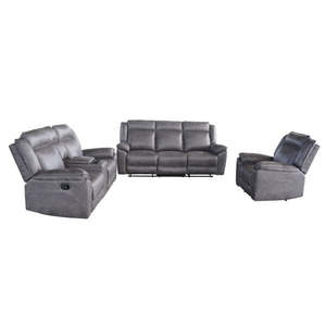 Lounge Suite: Captain 3+2+1 Recliner Lounge Suite Grey