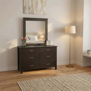 Tina Dresser 6 Drawer with Mirror