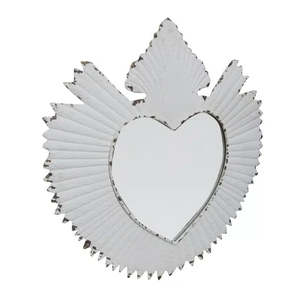 Metal Heart Mirror White.