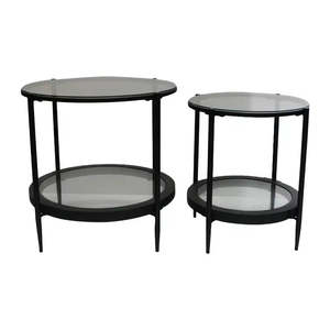 Lamp Table: Marbella Side Table set/2 Black