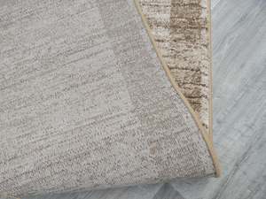 Accessories: Border Design Hallway Runner Beige Colour Size: 67cm x Cut to Order