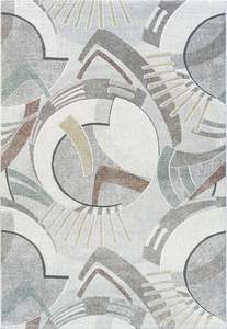 Accessories: Multi Tone Abstract Geometric Pattern Valentino Rug
