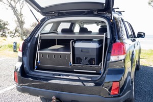 Car Camping Beds: BOX | Drawer System with Modular Kitchen