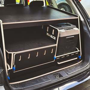 Car Camping Beds: BOX | Model Y Camping Kitchen & Storage