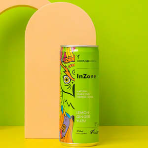 InZone Soda Non-Alcoholic Terpene Lemon Ginger Yuzu Drink